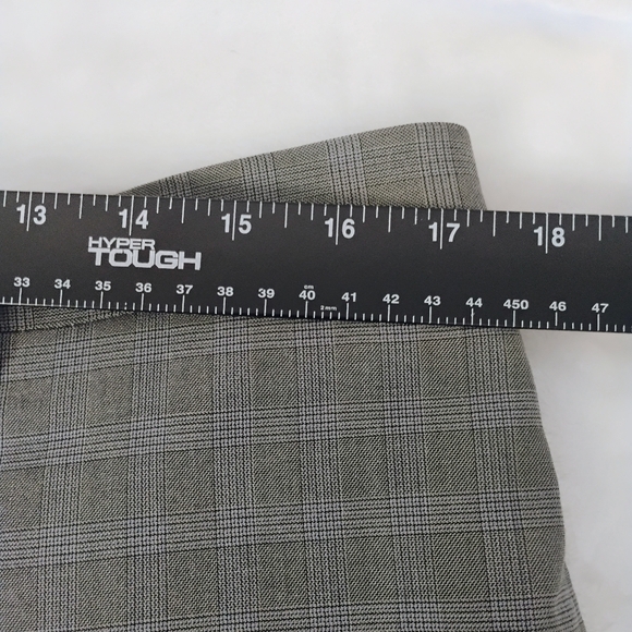 Ralph Ralph Lauren Pants Mens 34x30 Gray Plaid Dress Slacks Slim Fit Office C - Picture 4 of 6
